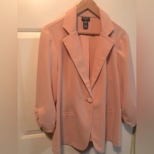 Soho, polyester/spandex Peach Blazer.
